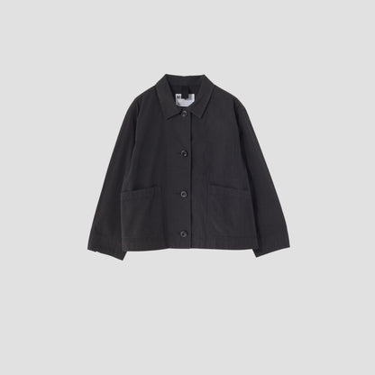 OVERDYE MELANGE COTTON LINEN BLOUSON