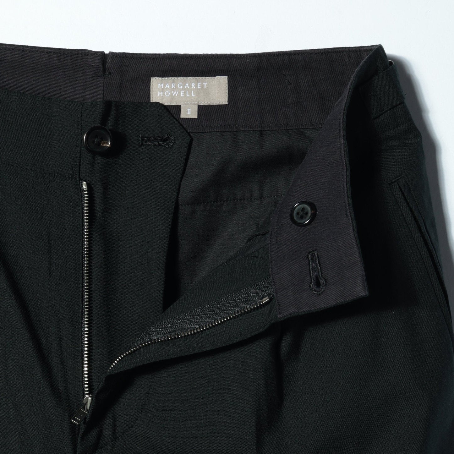 FINE WOOL POPLIN TROUSERS