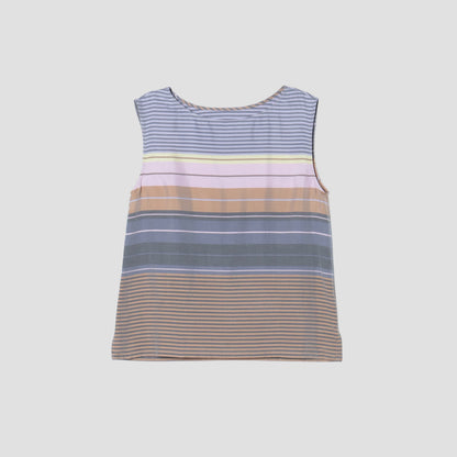 SILK COTTON DECKCHAIR STRIPE SHIRT