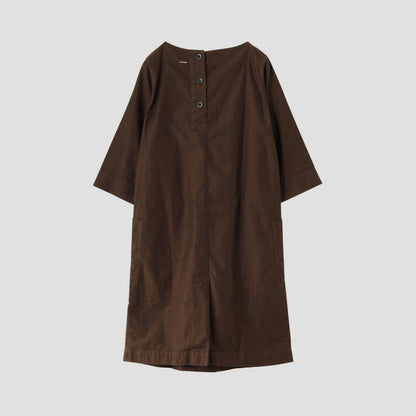 LIGHT COTTON MOLESKIN DRESS