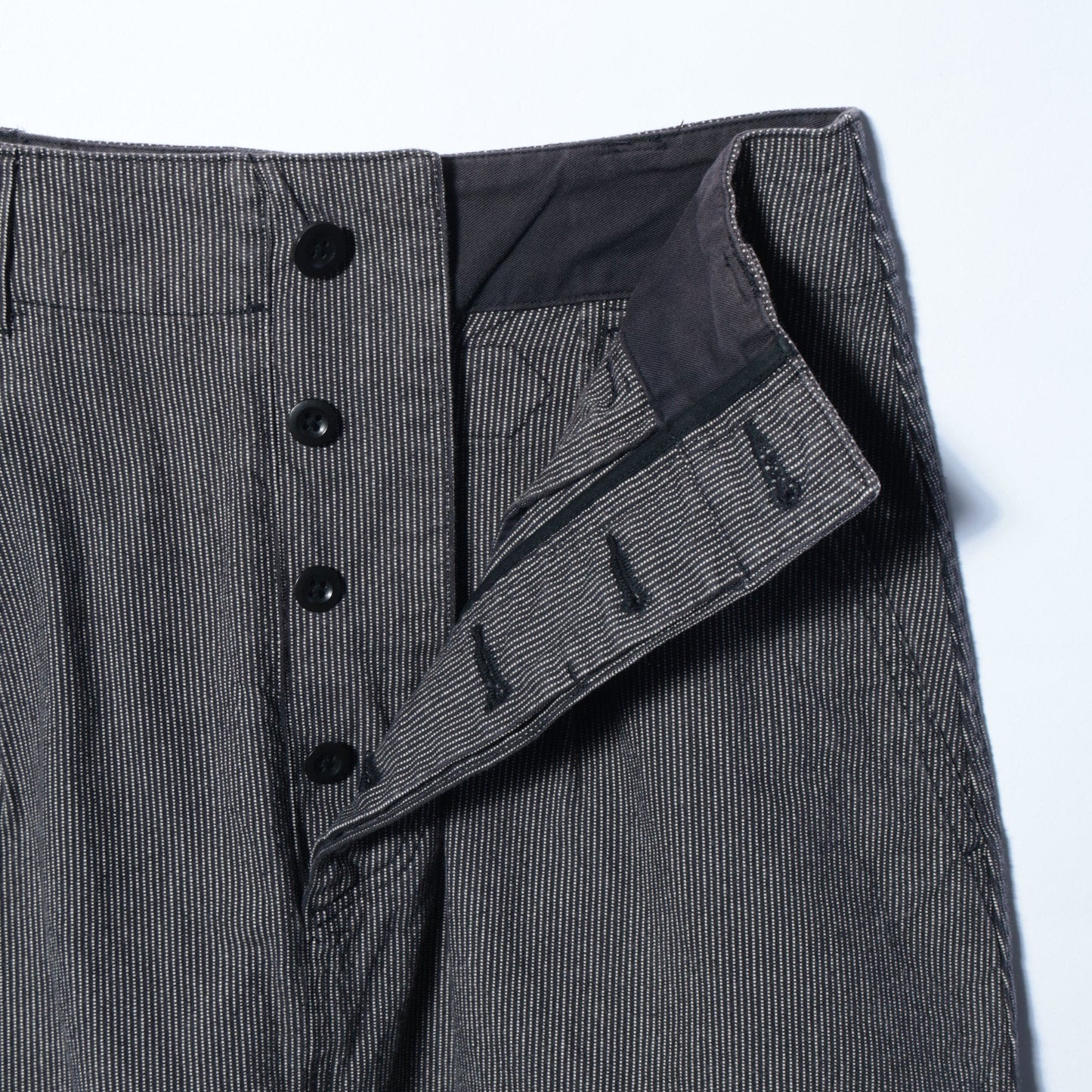 WORKWEAR STRIPE COTTON LINEN SKIRT