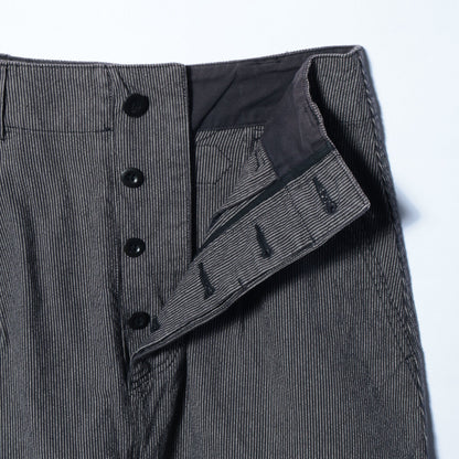 WORKWEAR STRIPE COTTON LINEN SKIRT