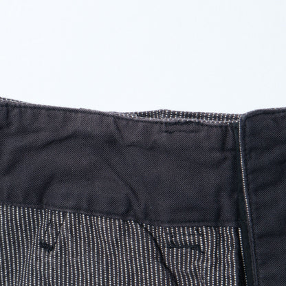 WORKWEAR STRIPE COTTON LINEN SKIRT
