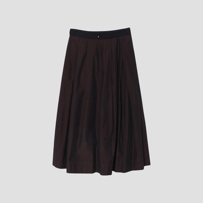 FINE COTTON CHAMBRAY  SKIRT