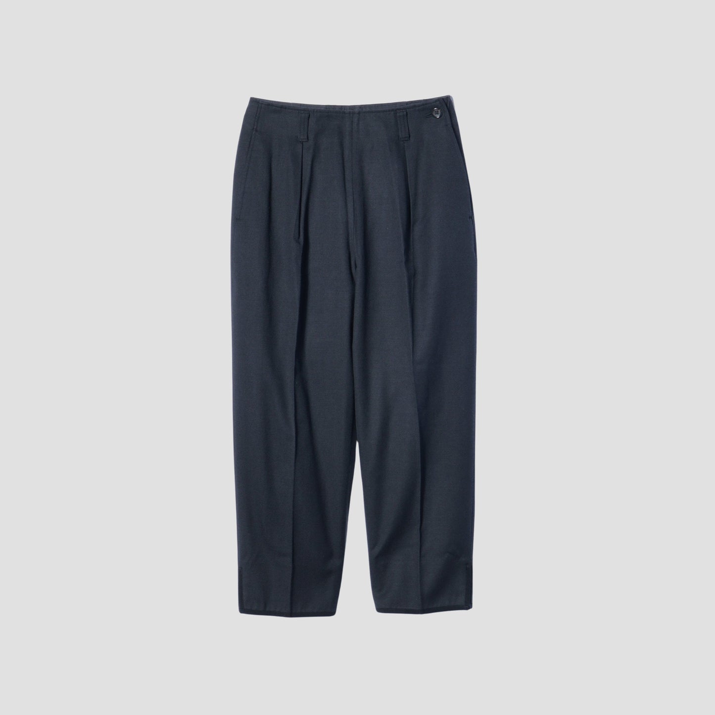WHIPCORD WOOL COTTON TROUSERS