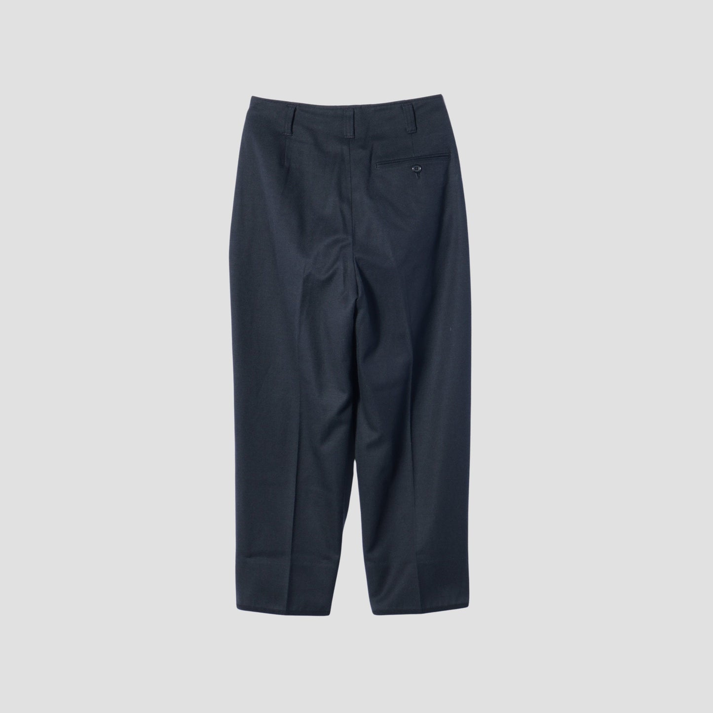 WHIPCORD WOOL COTTON TROUSERS