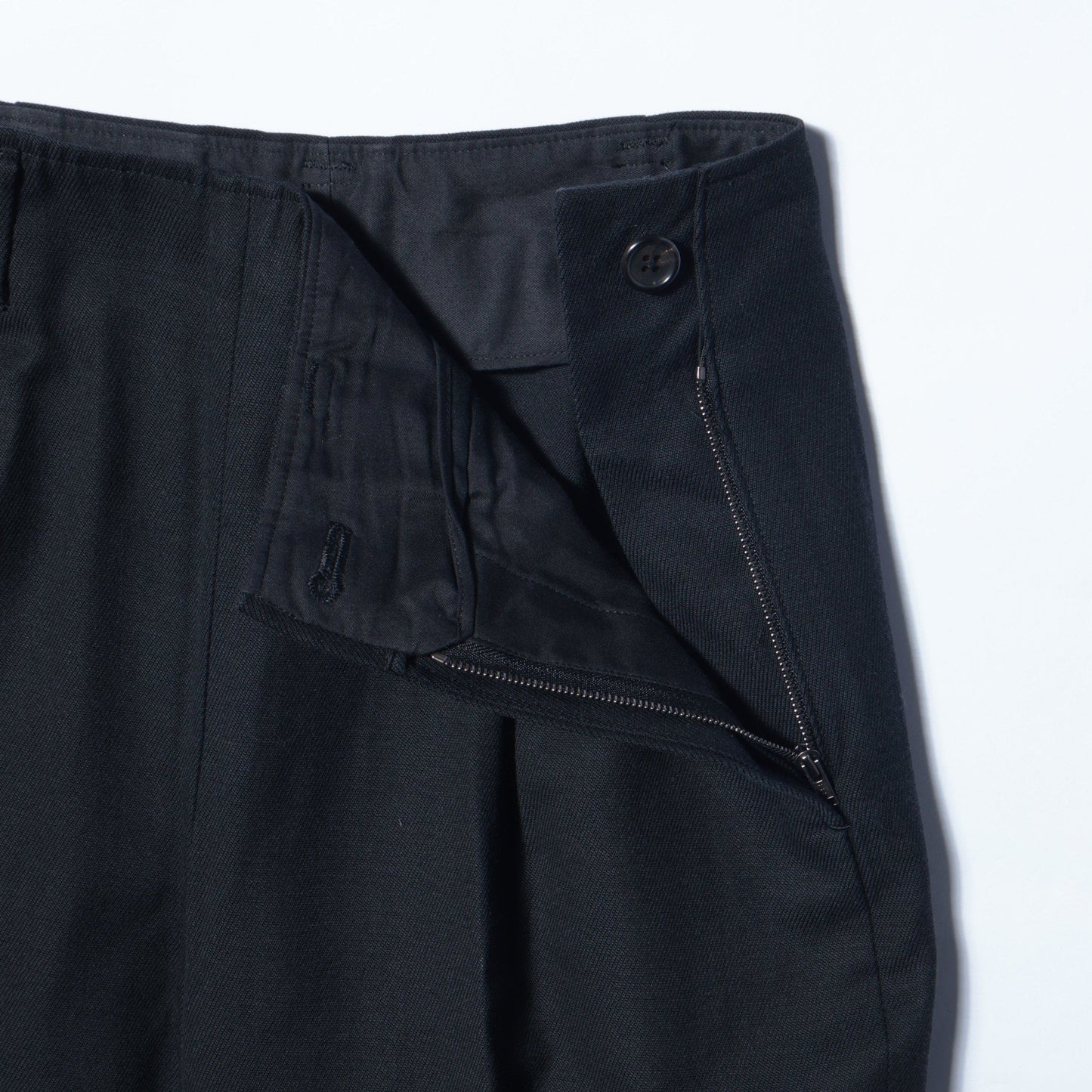 WHIPCORD WOOL COTTON TROUSERS