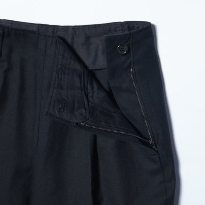WHIPCORD WOOL COTTON TROUSERS