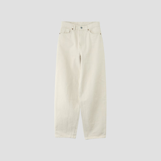 WHITE DENIM TROUSERS