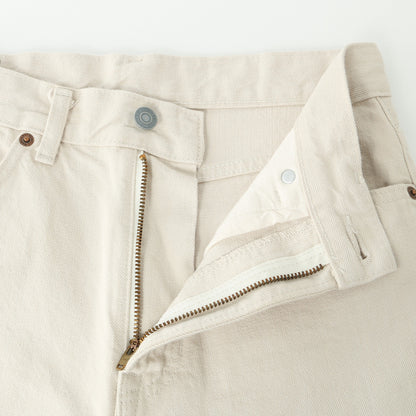 WHITE DENIM TROUSERS