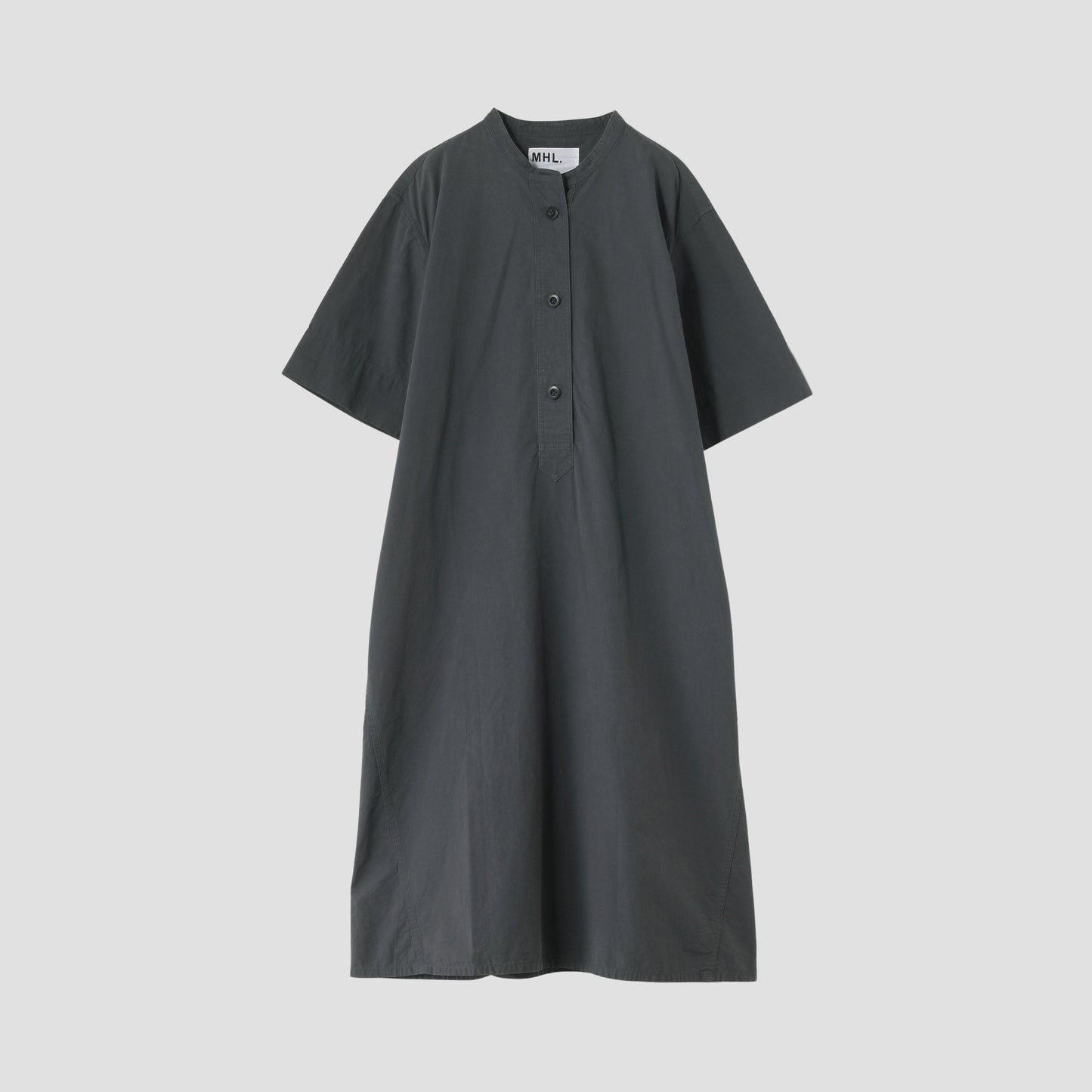 SANDED COTTON LINEN DRESS