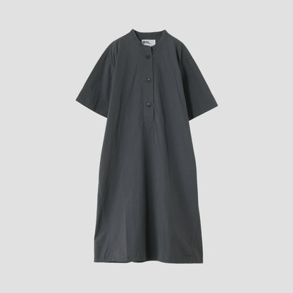 SANDED COTTON LINEN DRESS