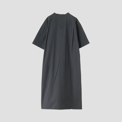 SANDED COTTON LINEN DRESS