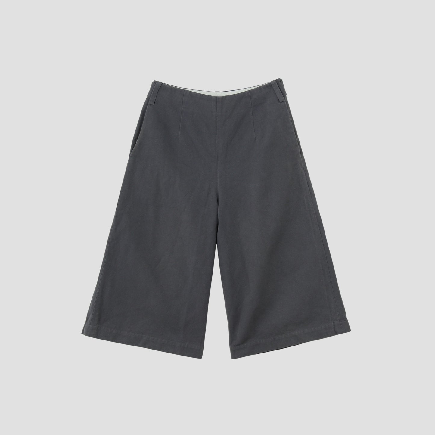 COTTON LINEN CANVAS TROUSERS
