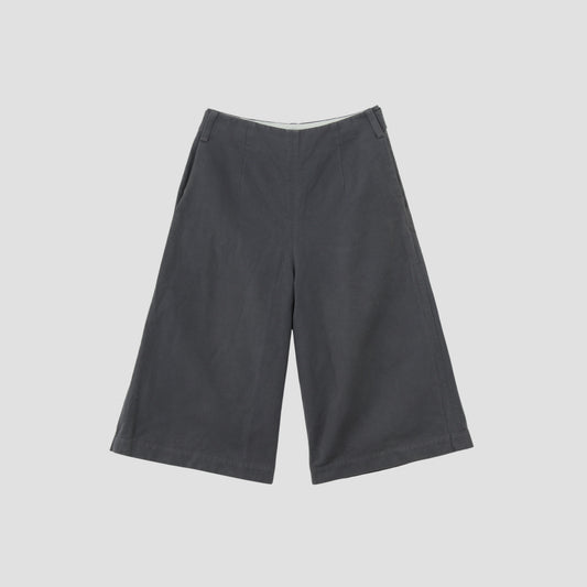 COTTON LINEN CANVAS TROUSERS