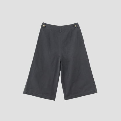 COTTON LINEN CANVAS TROUSERS