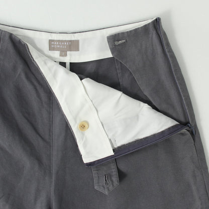 COTTON LINEN CANVAS TROUSERS