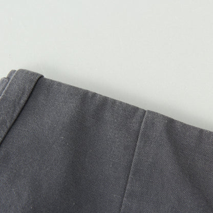 COTTON LINEN CANVAS TROUSERS