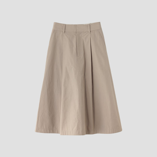 COTTON PLAIN WEAVE SKIRT
