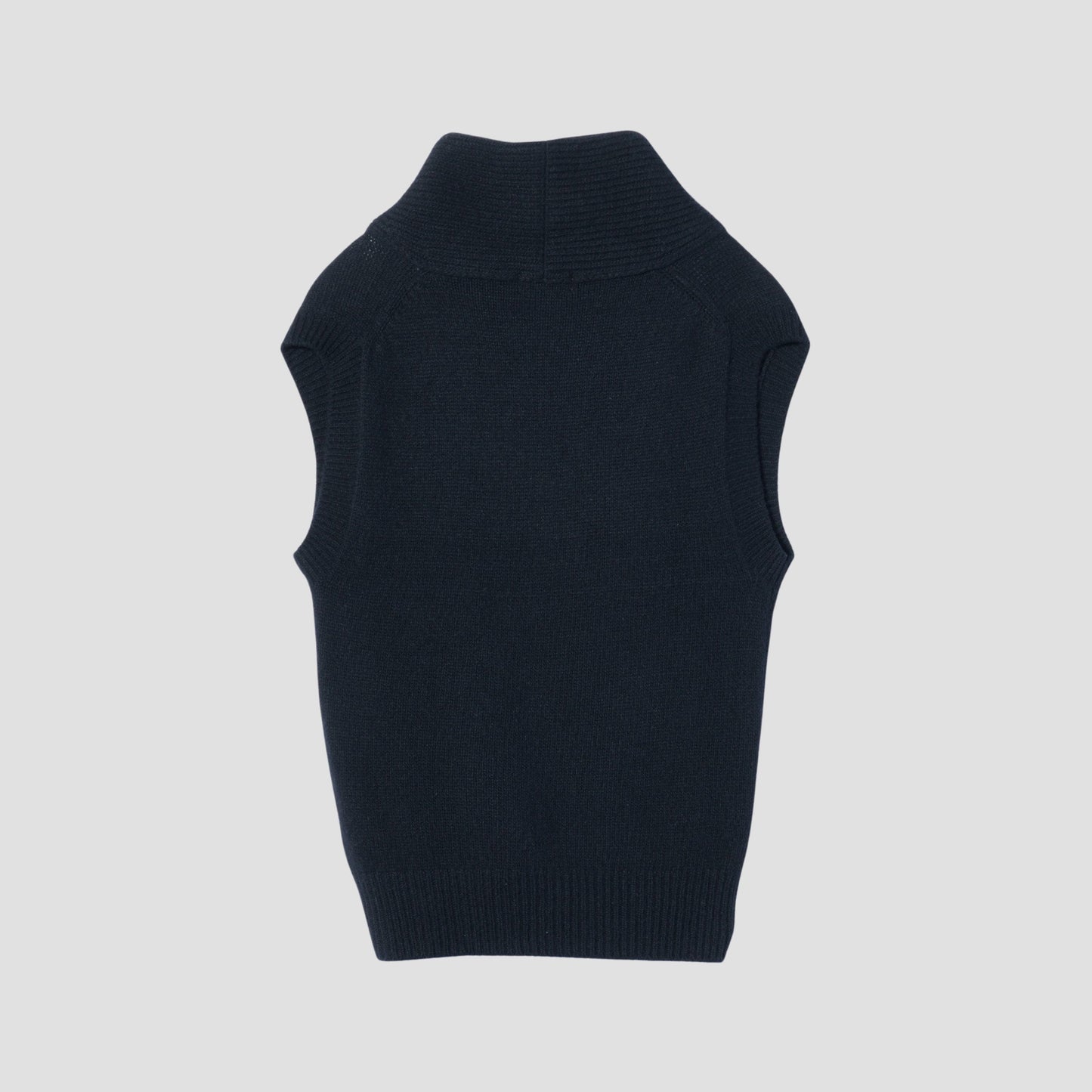 SHAWL COLLAR VEST KNIT