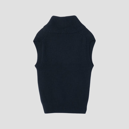 SHAWL COLLAR VEST KNIT