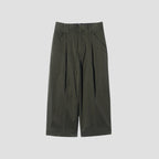 DENSE FINE COTTON TWILL TROUSERS