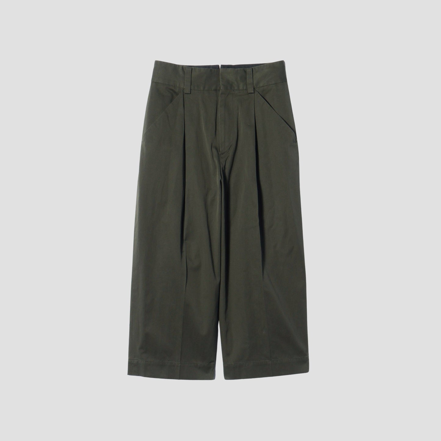 DENSE FINE COTTON TWILL TROUSERS