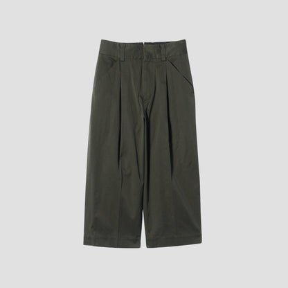 DENSE FINE COTTON TWILL TROUSERS