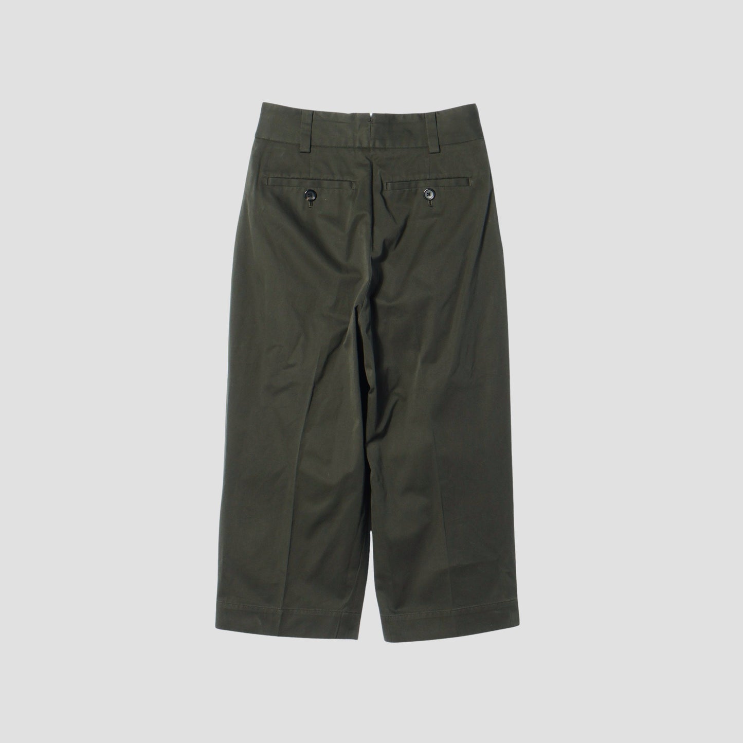 DENSE FINE COTTON TWILL TROUSERS