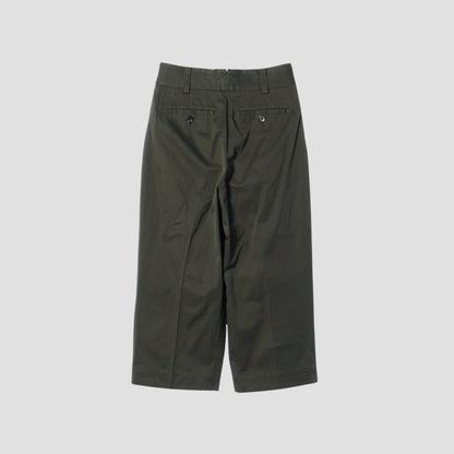 DENSE FINE COTTON TWILL TROUSERS
