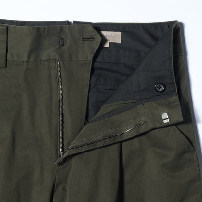 DENSE FINE COTTON TWILL TROUSERS