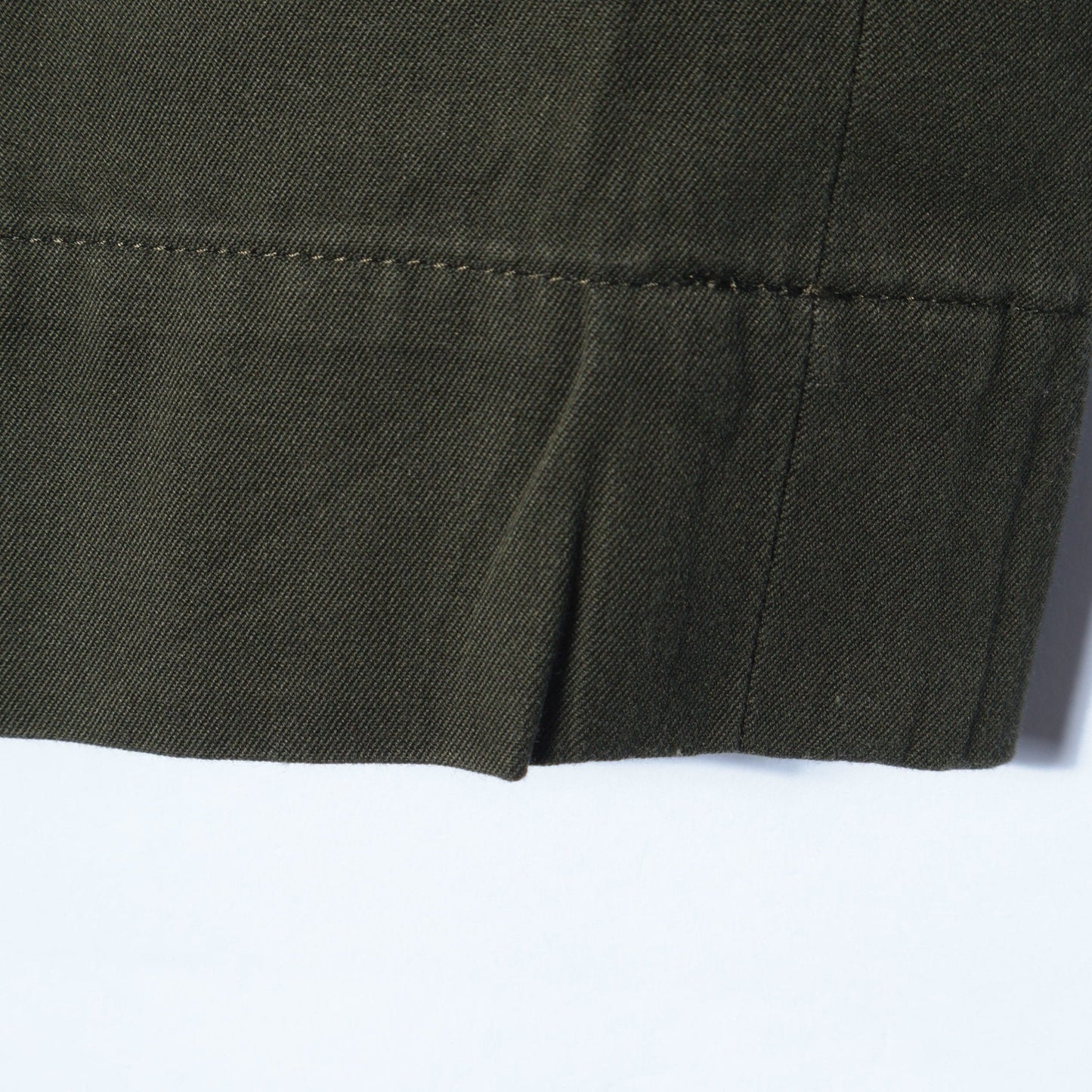 DENSE FINE COTTON TWILL TROUSERS