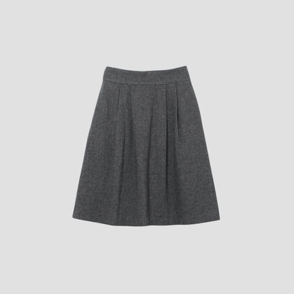 WOOL LINEN TWEED SKIRT