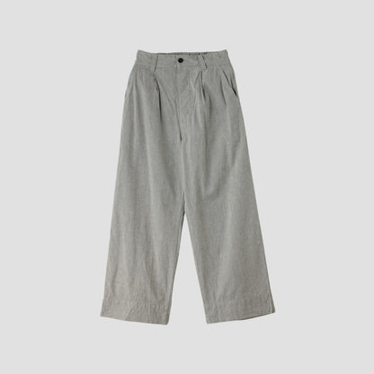 OVERDYE MELANGE COTTON LINEN TROUSERS