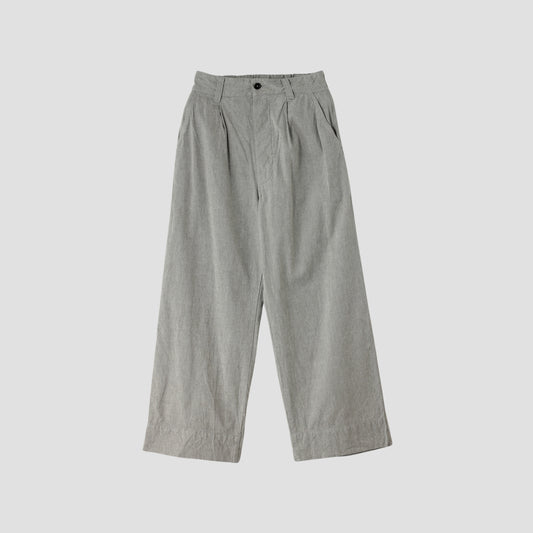 OVERDYE MELANGE COTTON LINEN TROUSERS