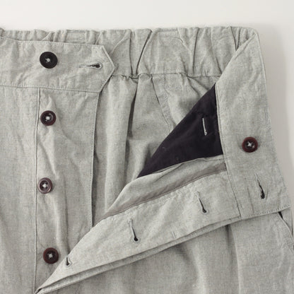 OVERDYE MELANGE COTTON LINEN TROUSERS