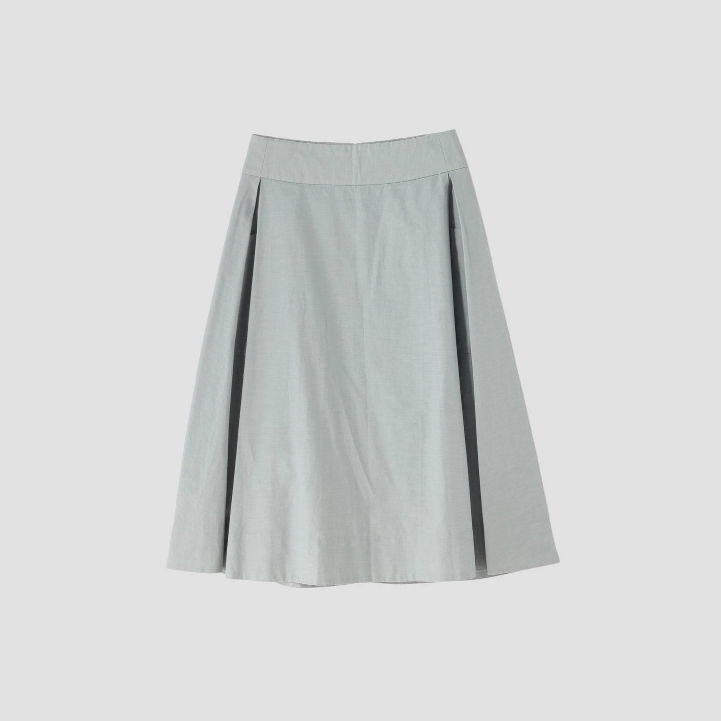 COTTON RAMIE CHAMBRAY SKIRT