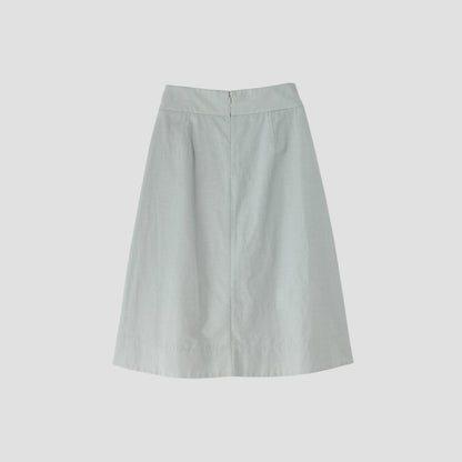 COTTON RAMIE CHAMBRAY SKIRT