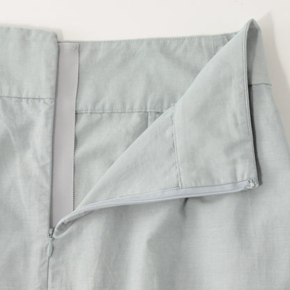 COTTON RAMIE CHAMBRAY SKIRT
