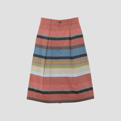 MULTI STRIPE COTTON SKIRT