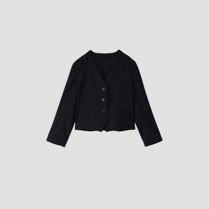 WASHED WOOL SERGE JACKET