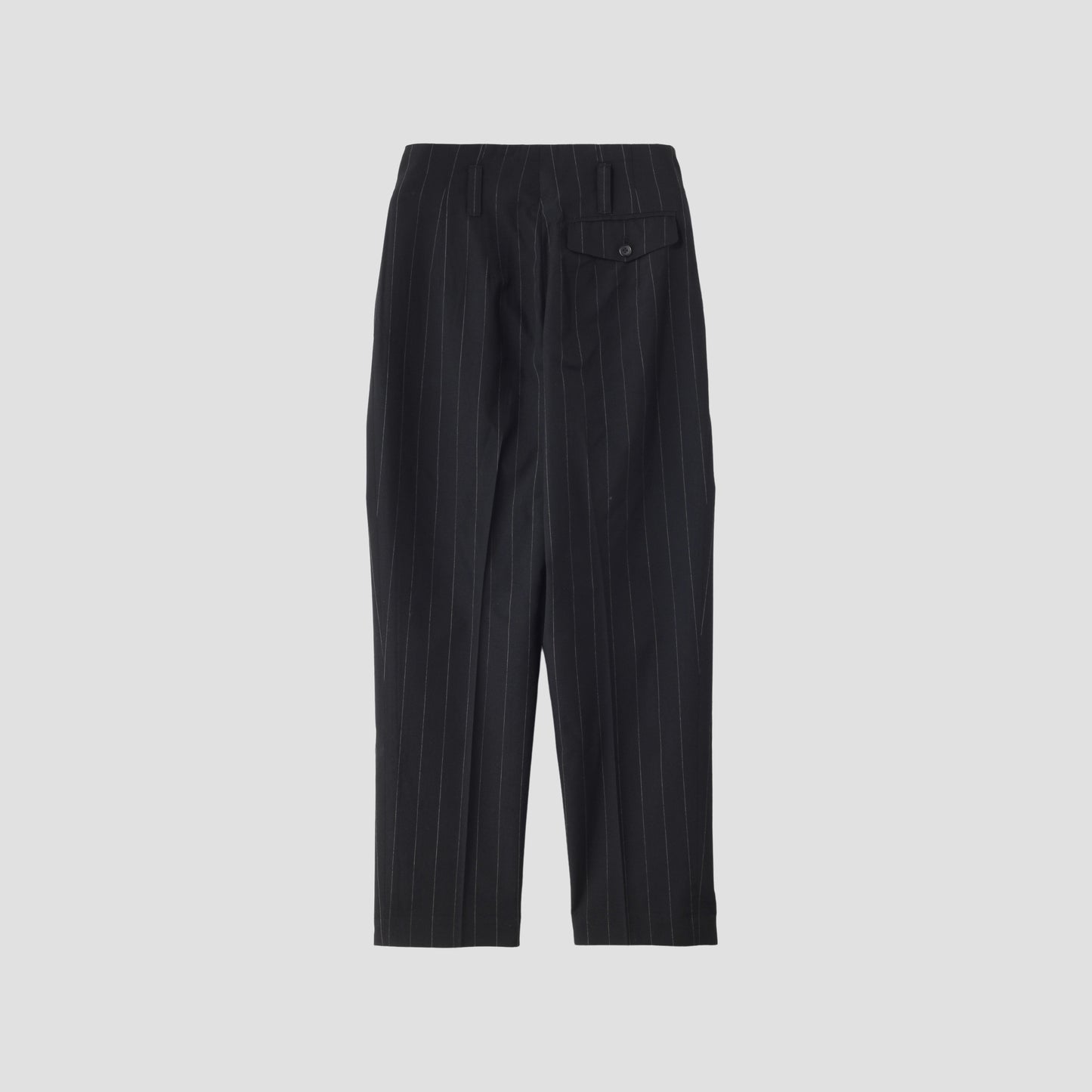 WIDE PINSTRIPE WOOL TROUSERS