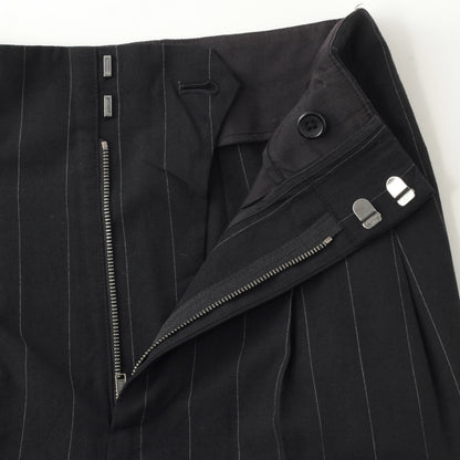 WIDE PINSTRIPE WOOL TROUSERS