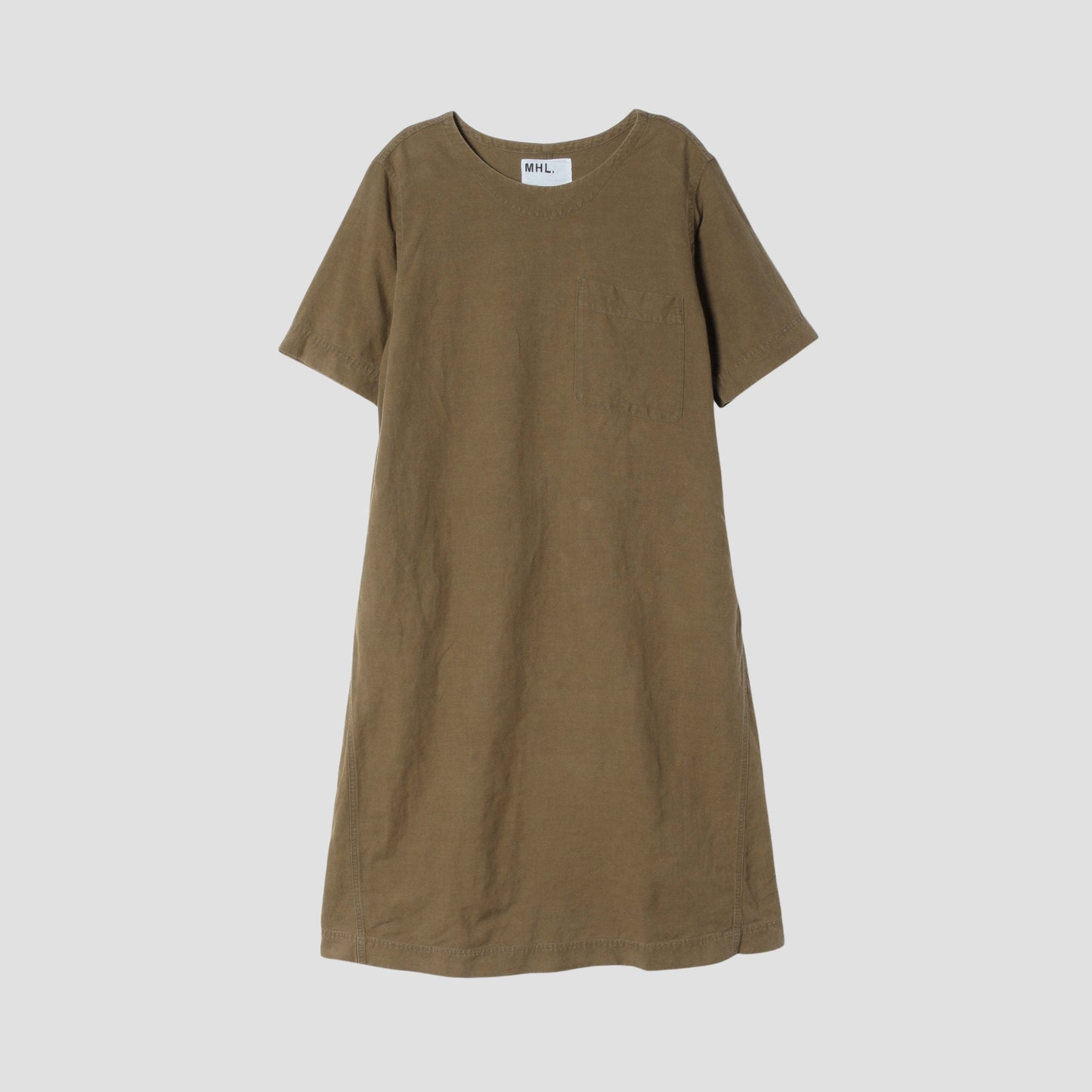 PLAIN COTTON LINEN DRESS