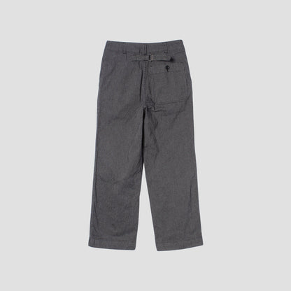 WORKWEAR STRIPE COTTON LINEN TROUSERS