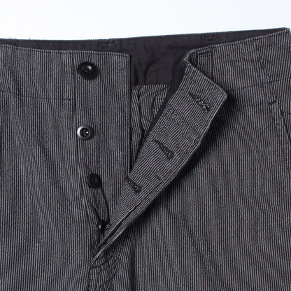 WORKWEAR STRIPE COTTON LINEN TROUSERS