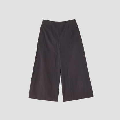 WASHED YARN DYE POPLIN TROUSERS