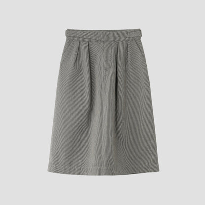 CHEF CHECK COTTON WOOL SKIRT