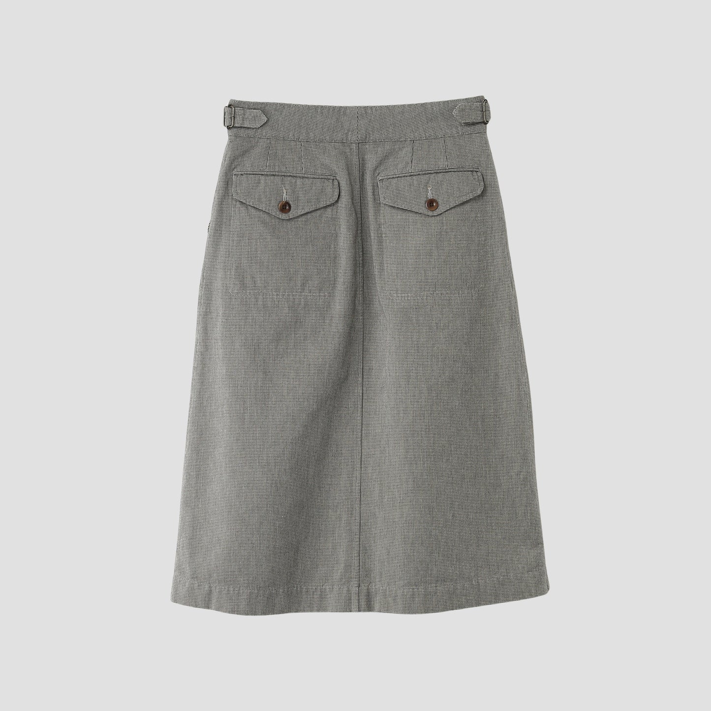 CHEF CHECK COTTON WOOL SKIRT