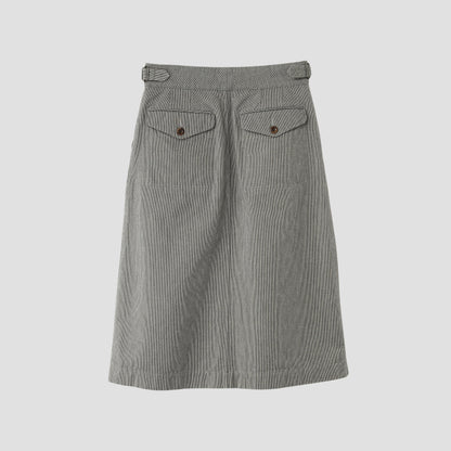 CHEF CHECK COTTON WOOL SKIRT